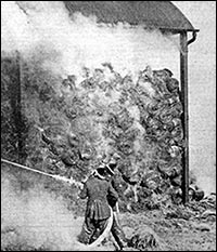 Dutch barn at High Hayden Farm