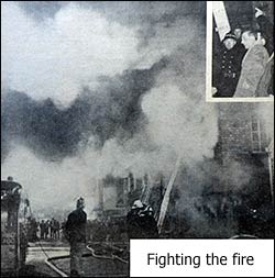 the fire