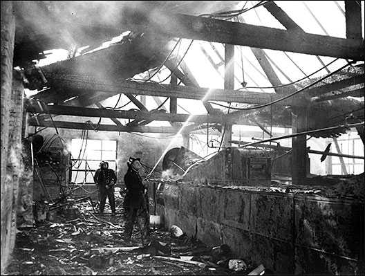 fire at Harris' tannery
