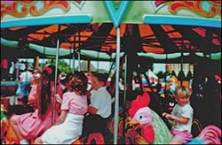 Picture of Jenny on the carousel at Woburn