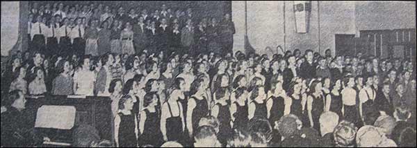 Singing at the festival