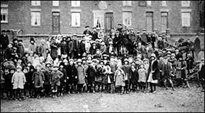 The houses up on High Causeway opposite the school