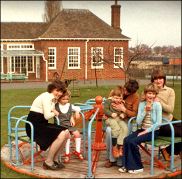 On the roundabout in Colton Ward grounds