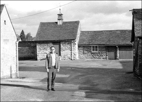 Frank Hopkins in the yard at the San
