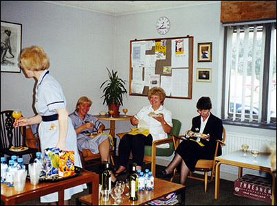 Celebrating Audrey's 25 years of service in 1998