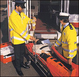 The back of the ambulance