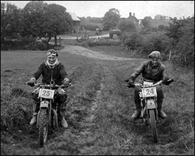 Riding with his brother on the family farm