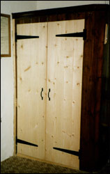 The cupboard under which the time capsule is buried