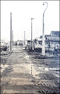 The road and puddles