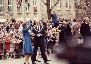 Clive with the Queen