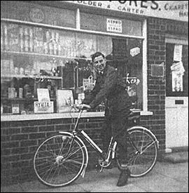 John West outside the shop