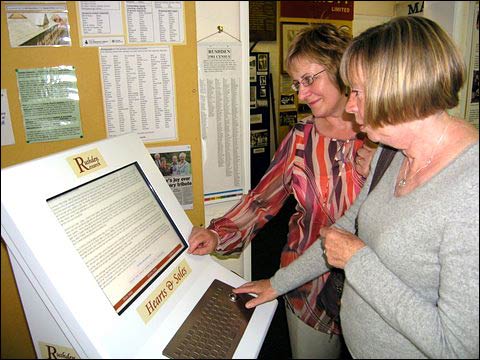 Guests check out the Kiosk