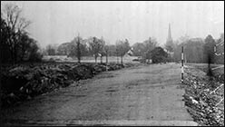 looking towards the church