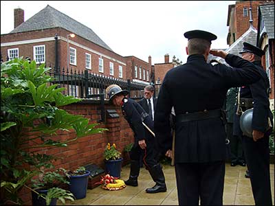 Laying a wreath