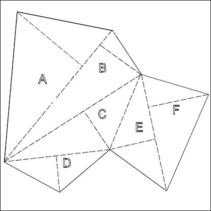 Sketch of area ready for Chain measurements