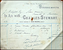 Invoice from Charkes Stewart