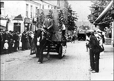 Horse drawn Red Cross Carnival float
