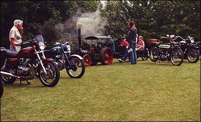 train and motor cycles