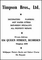 Timpson Bros Advert 1961