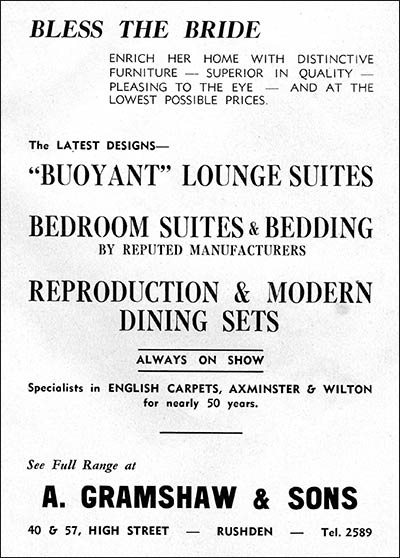 Advert for A.Gramshaw & Sons