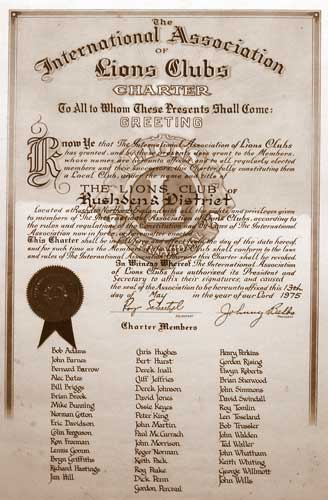 Rushden Charter Granted In 1975