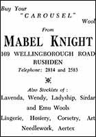 Mabel Knight Ad - Carousel 1958