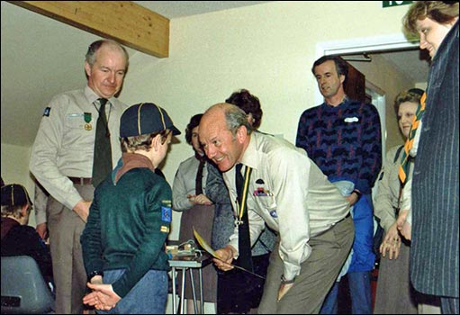 The Chief Scout meets some of the Cubs
