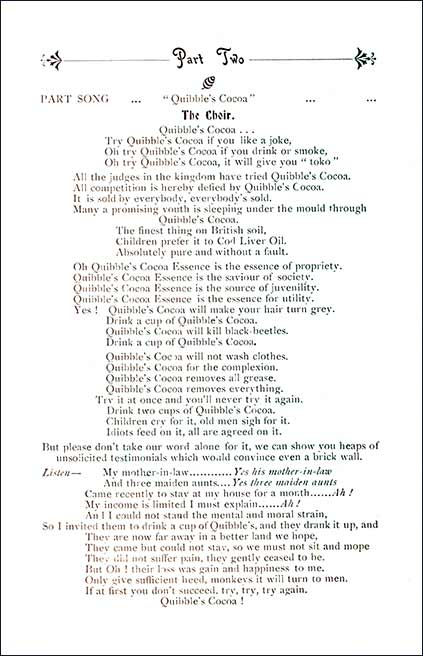 Page 6 of Concert Programme 1909