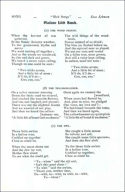 Page 8 of Concert Programme 1909