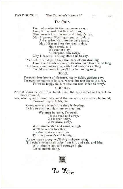 Page 9 of Concert Programme 1909