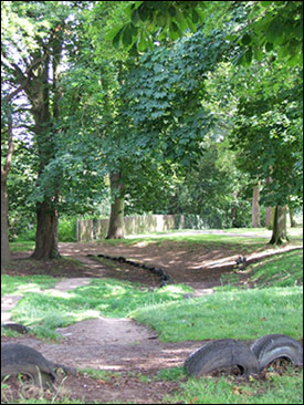 Close up view of part of the track in July 2007