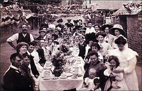 Co-op Row residents enjoy a tea