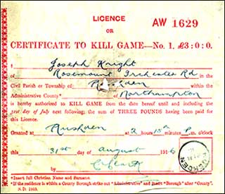 licence 1916