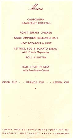 the menu