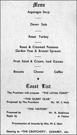 The menu