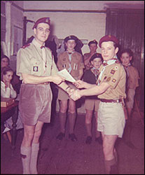 Tony receives a certificate