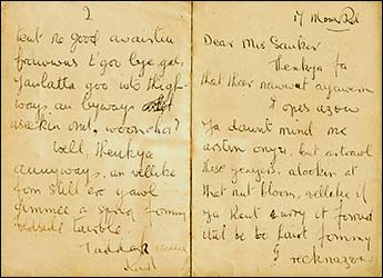 One of the letters written by RWN