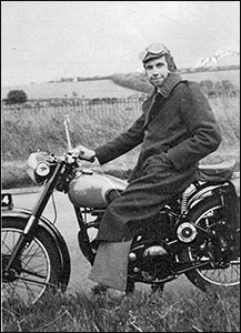 Colin on his motor cycle