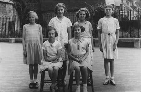 Photograph of Christine at South End School 1936. Back row 2nd from left.