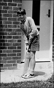 With my cricket bat