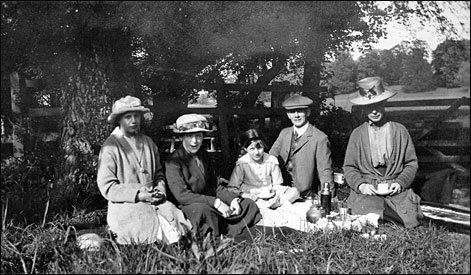 Vera, Miss Rands, Joan Claridge, Father, Mother