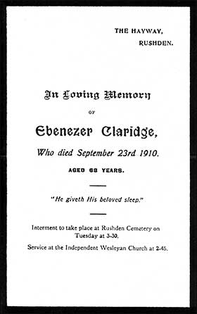 Mortuary card