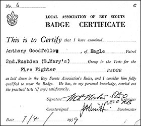 one of the badge cerificates