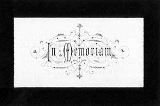 Mortuary card