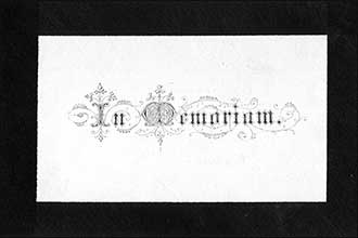 Mortuary card