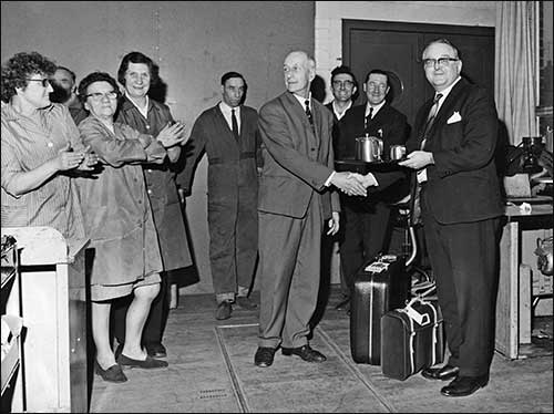 Herbert Packwood on his retirement