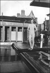 Linda at the Swimming Pool