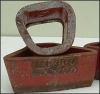 Knives used to cut leather using a press