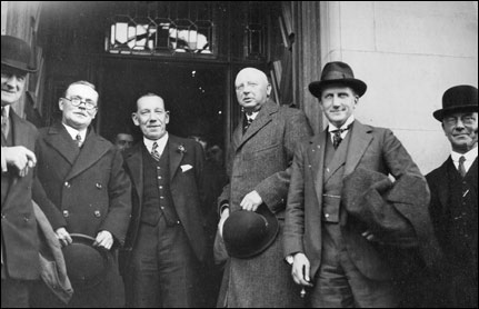 Photo of dignitaries present at opening of Boot and Shoe School 1928