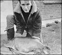 Dick Tebbutt with his catch.